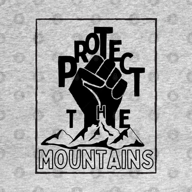 Protect the mountains White T-Shirt Dark by High Altitude